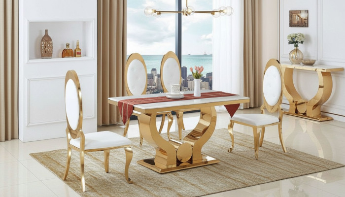 Esstisch Esszimmer Set Essgruppe Klassischer Tisch 5tlg Set Stuhl neu