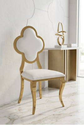 Design Stuhl Stoff Stühle Edelstahl Lehnstuhl Polster Luxus Sessel