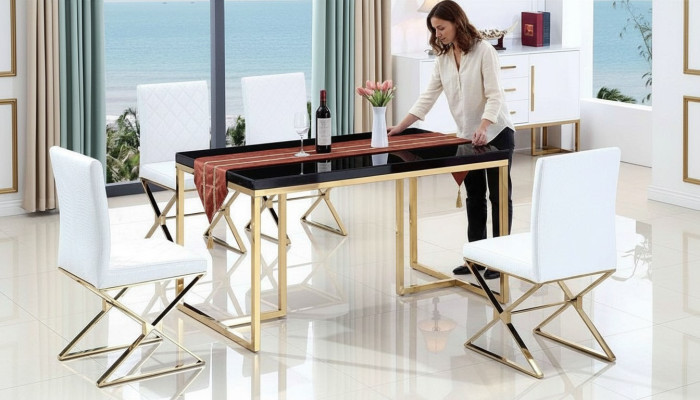 Esstisch 4x Stühle Esszimmer Set Komplett Set Ess Gruppe Tisch 5tlg