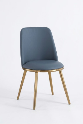 Esstisch Stühle Luxus Stoff Edelstahl Design Stuhl Lehnstuhl Polster Neu
