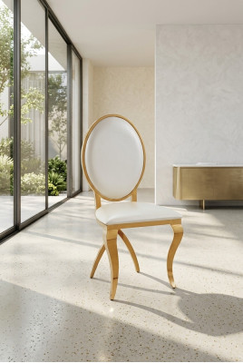 Luxus Textil Edelstahl Sessel Esszimer Design Stuhl Lehnstuhl Polster