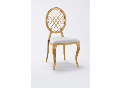 Design Stuhl Lehnstuhl Polster Stühle Luxus Textil Edelstahl Sessel Esszimer