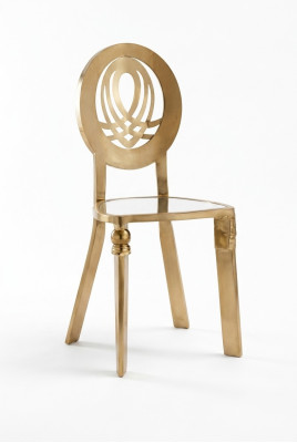 Stuhl 1x Ess Zimmer Stühle Sessel Edelstahl Design Möbel Metall Stahl