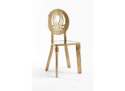 Stuhl 1x Ess Zimmer Stühle Sessel Edelstahl Design Möbel Metall Stahl