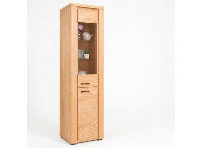 Vitrine Buche Kommode Holz Single Vitrinen Glasschrank Schränke Schrank Möbel