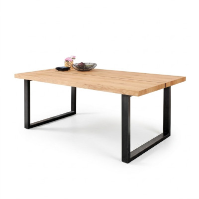 Metallbeine Tisch Natürliches Holz Neu Klassisches Schieben Loft Schatten 180x90