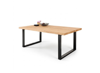 Metallbeine Tisch Natürliches Holz Neu Klassisches Schieben Loft Schatten 180x90