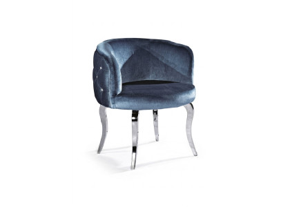 Design Stuhl Textil Esszimmer Edelstahl Sessel Stuhl Lounge-Sitzer