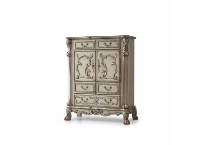 Barock Kommode Schrank Luxus Kommoden Schrank Regal Konsole Möbel Silber Regale
