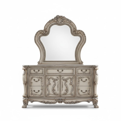 Anrichte Silber Barock Holz Stil klassisch Italienische Möbel Design Kommode Neu