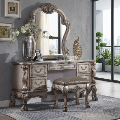 Konsole Klassische Tisch Spiegel Kommode Schminktisch Schlafzimmer Anrichte 2tlg
