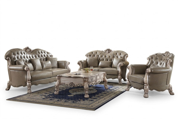 Sofa Polster 3 2 1 Sitzer Couchtisch Holz 4tlg. Luxus Möbel Sofagarnitur Couch