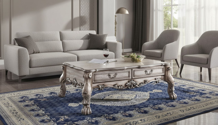 Couchtisch Beistelltisch Holz Sofa Wohnzimmer Tisch Barock Designer Klassischer