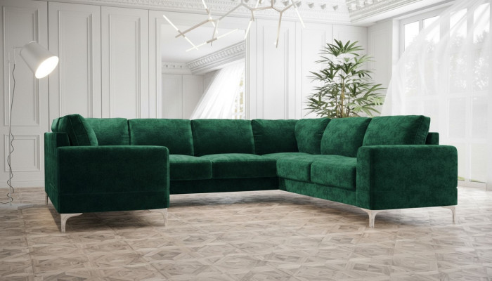 Wohnlandschaft Polsterecke Sofa Couch Sofas Neu Wohnzimmer Samt Ecksofa U-Form