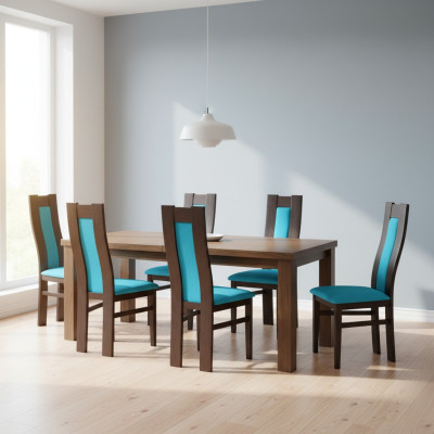 Garnitur Sitz Polster Holz 4x Stühle Wohnzimmer Neu Ess Zimmer Gruppe Set Stuhl