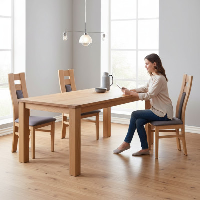 Gruppe Sitz Polster Lehn Stühle Garnitur Holz Massiv Luxus Sessel Set 4x Stuhl