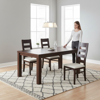 Stühle Gastro Esszimmer Stoff Neu Design Set 4x Sessel Stuhl Holz Textil Polster