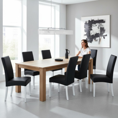 Garnitur 6x Lehnstuhl Stühle Gruppen Stuhlgruppe Komplette Garnitur Esszimmer