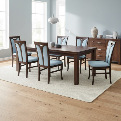 Garnitur Sessel Lounge Set Ess 6x Chair Design Polster Sitz Stühle Stuhl Gruppen