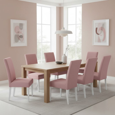 Esszimmer Stühle Leder Gruppe Garnitur Holz Set 8x Stuhl Set Sessel Garnitur Neu
