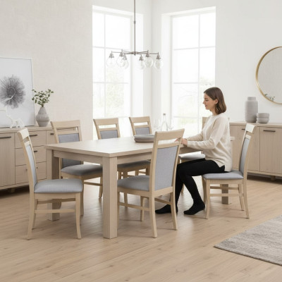 Polsterstuhl Sitz Sessel Set Küchen Stühle Veranda Stuhl 8x Esszimmer Massiv Neu