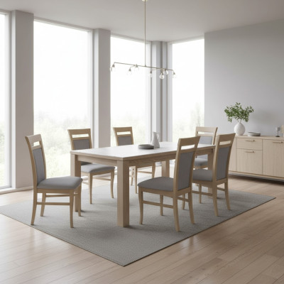 Polsterstuhl Sitz Sessel Set Küchen Stühle Veranda Stuhl 8x Esszimmer Massiv Neu