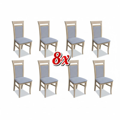 Polsterstuhl Sitz Sessel Set Küchen Stühle Veranda Stuhl 8x Esszimmer Massiv Neu