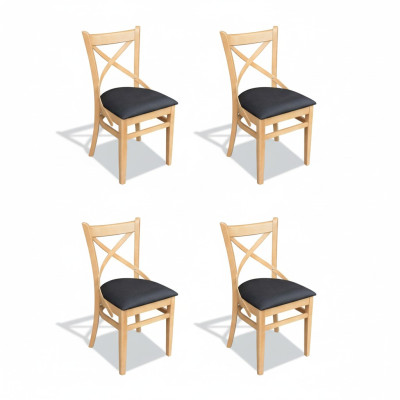 Design Stuhlset Gruppe Polsterung Textil 4x Stühle Möbel Luxus Lehn Stühle Neu