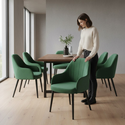 Esszimmer Stuhl Stühle Sitz Massiv Modern Holz Sessel Set 6x Luxus Restaurant