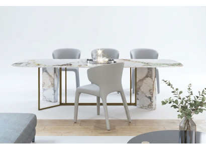 Luxus Möbel Marmor Tische 180x90cm Wohnzimmer Hotel Esszimmer Tisch Designer Neu