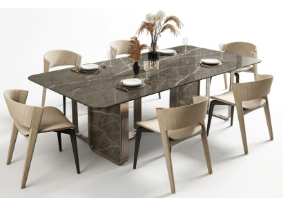 Luxus Esstisch Tisch Metall Tische Hochglanz Esszimmer Design Modern Esstische