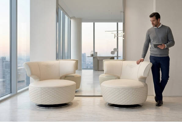 Sessel Design Couch Sofa Sitzer Leder Lounge Club Polster Luxus Ohren