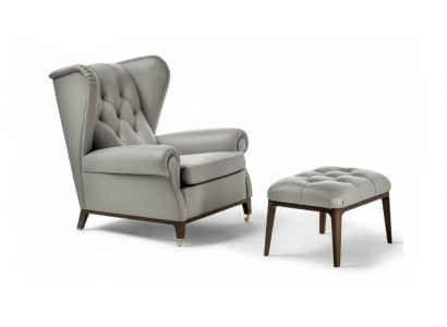 Modern Set Garnitur Polster Relax Fernseh 2tlg. Sessel Hocker Beistell