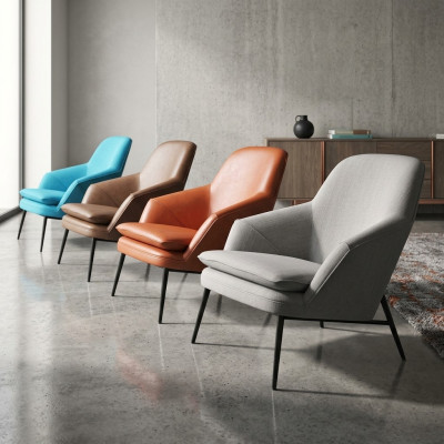 Sessel Design Couch Sofa Relax Textil Lounge Luxus Leder Club Polster