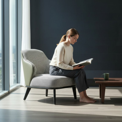 Wohnzimmer Lounge Club Relax Sofa Grau Design Möbel Esszimmer Sessel