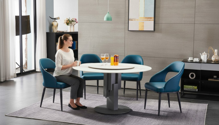 Esszimmer Möbel Oval Esstisch Tisch Design Tische Luxus Möbel Rund Neu Edelstahl
