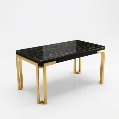 Luxus Tische Esszimmer Tisch Moderner Metall Esszimmertisch Möbel Gold Edelstahl