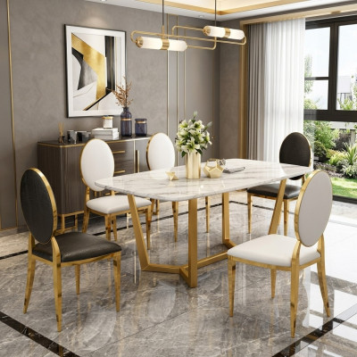 Design Esstisch Moderne Marmor Esszimmer Wohnzimmer Küche Tische Tisch