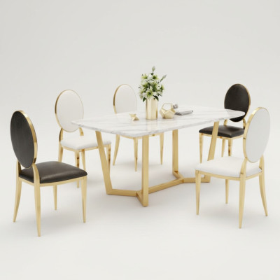 Design Esstisch Moderne Marmor Esszimmer Wohnzimmer Küche Tische Tisch