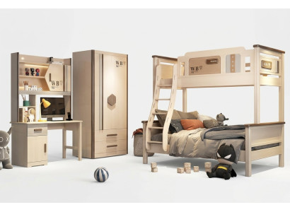 Schlafzimmer Jugend Kinder Zimmer Set Modern Schrank Kommode Tisch Neu 2tlg.
