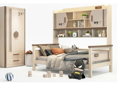 Kinderzimmer 2-tlg Set Hochbett Kleiderschrank Hochglanz Jugendzimmer Möbel Neu