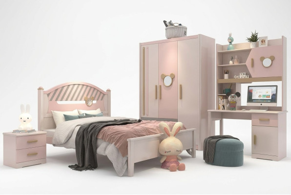 Kinderzimmer Jugendzimmer Schlafzimmer Möbel Komplett Set Nachttisch Neu 4tlg