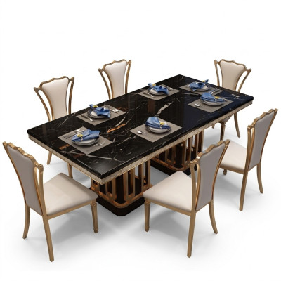 Luxus Moderner Marmor Stil Esstisch Möbel Tisch Tische Esszimmer Design Küche