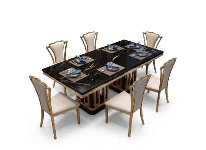 Luxus Moderner Marmor Stil Esstisch Möbel Tisch Tische Esszimmer Design Küche