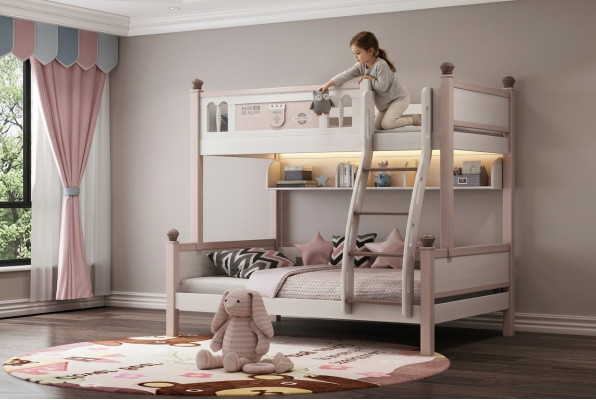 Doppelstockbett Etagenbett Hochglanz Natur Hochbett Kinderbett Etage Betten Bett