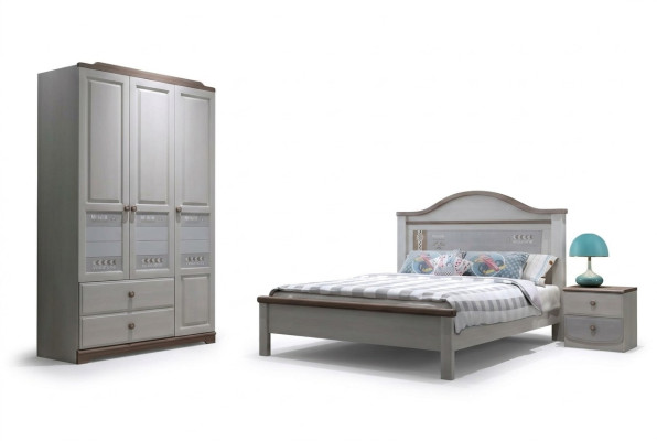 Schlafzimmer Jugend Kinder Zimmer Set Modern Schrank Nachttisch Tisch Neu 5tlg.