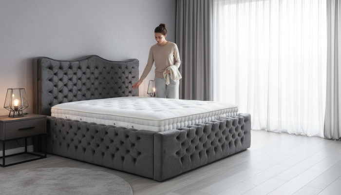 Design Luxus Doppelt Hotel Schlafzimmer Boxspring Komplette Betten Bett Polster