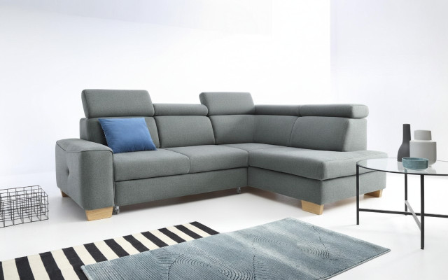 Modernes Ecksofa Stoffpolsterung Schlafsofa Sofa Bestellung Polster
