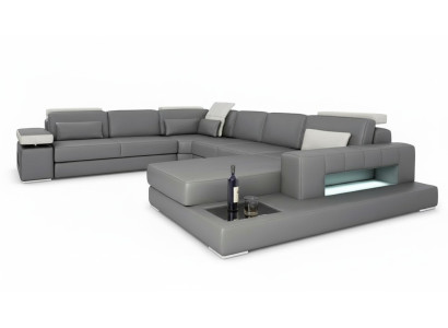 Sofas Grau Neu Sofa U-Form Stoffsofa Couch Wohnlandschaft Design Modern Leder