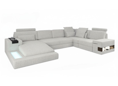 Ecksofa Wohnlandschaft Sofa Couch U Form Polster Couchen Textil Design Möbel Neu